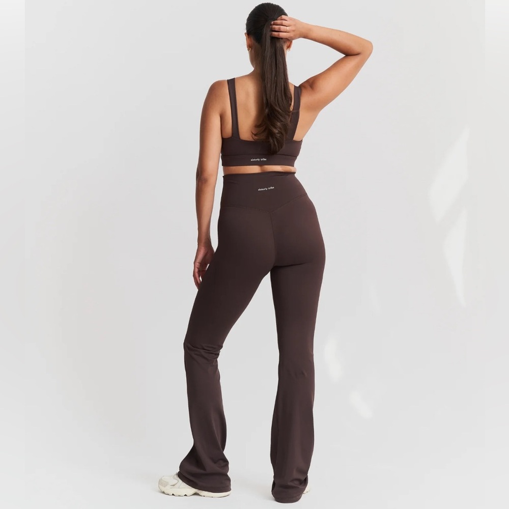 NWT Sisterly Tribe High-Waist Flare Activewear Leggings Size L - Picture 2 of 6